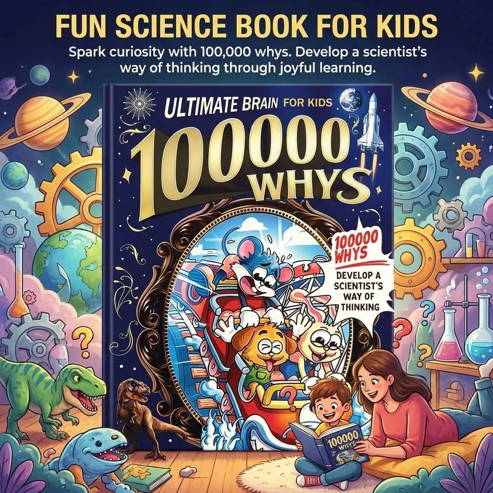 Children's Encyclopedia Why 100,000? Kids Book Ages 6-12 Extracurricular Reading