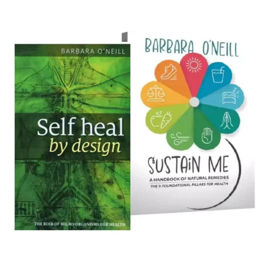 NEW 2x Books - Self Heal By Design & Sustain Me By Barbara O'Neill