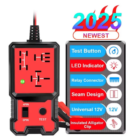 12V Electronic Relay Tester Diagnostic Auto Car Battery Checker Automotive Tool