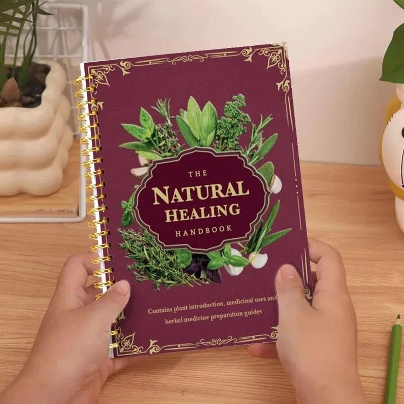 The Natural Healing Handbook, Spiral-Bound Guide For Herbal Remedies And Natural