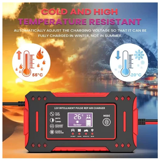6A 12V Intelligent Car Battery Charger Car and Motorcycle Battery Charging Unit