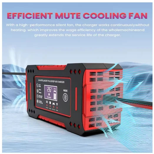 6A 12V Intelligent Car Battery Charger Car and Motorcycle Battery Charging Unit