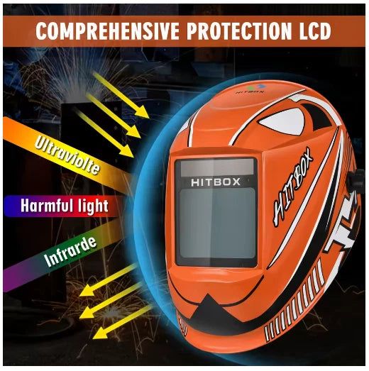 True Color Helmet Auto Darkening Solar Welding Helmet w/Grinding MIG Welder Mask