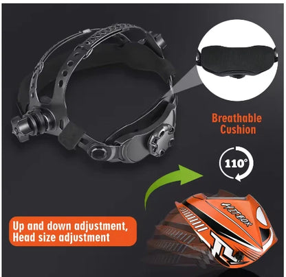 True Color Helmet Auto Darkening Solar Welding Helmet w/Grinding MIG Welder Mask