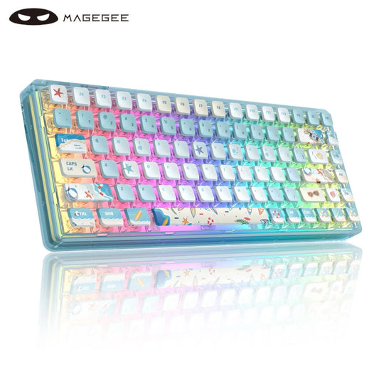 MageGee Light84 Wired Mechanical Gasket Keyboard Dye-Sublimation Keycaps 84Keys